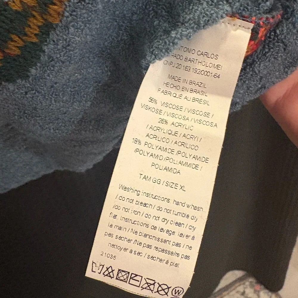Anthropologie CECILIA PRADO Blossom Mock Neck Sweater In Blue XL NWT - Picture 8 of 8